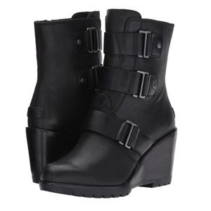 Sorel After Hours Wedge Bootie Black